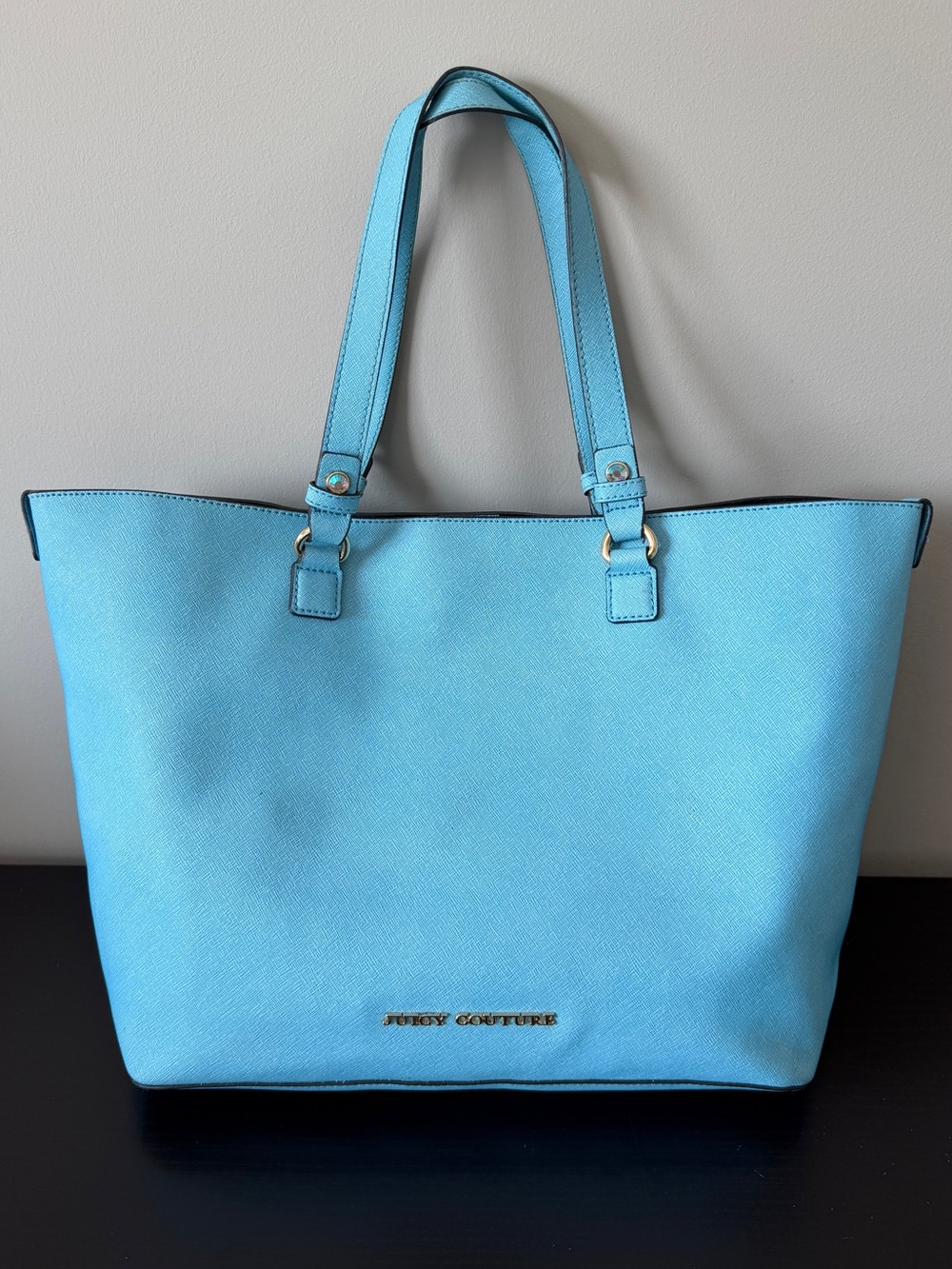 💙 Juicy Couture Large Saffiano Tote Bag — Sky Blue